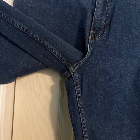 Mango MNG Denim Womens Blue Dark Wash High Rise Ankle Mom Jeans Size 4 - Picture 7 of 8